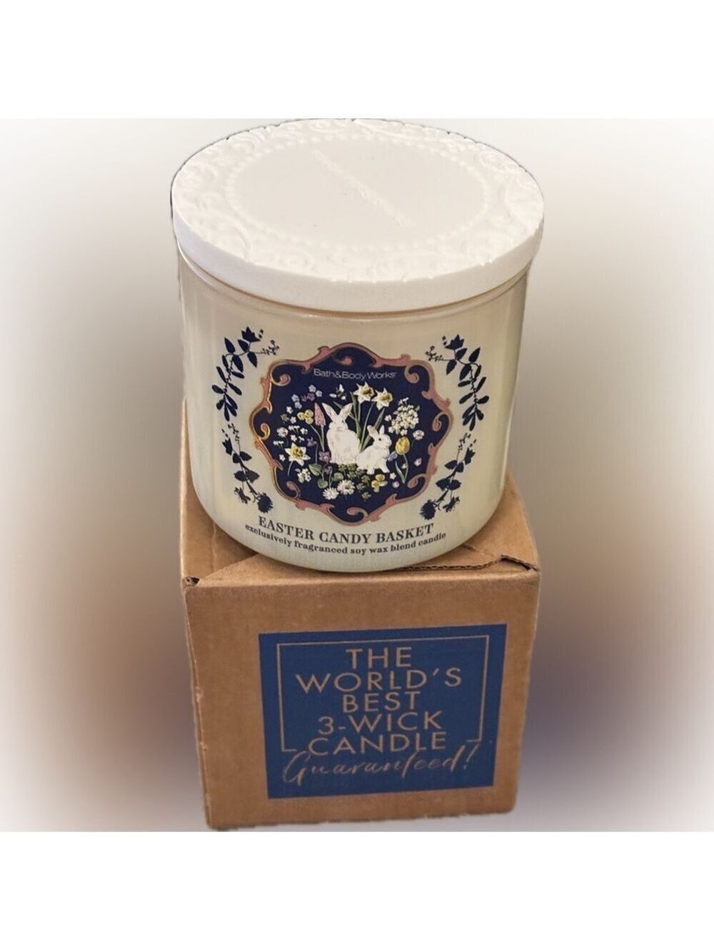 3 Wick…Bath & Body Works Easter Candy Basket Scented Candle with decorative lid